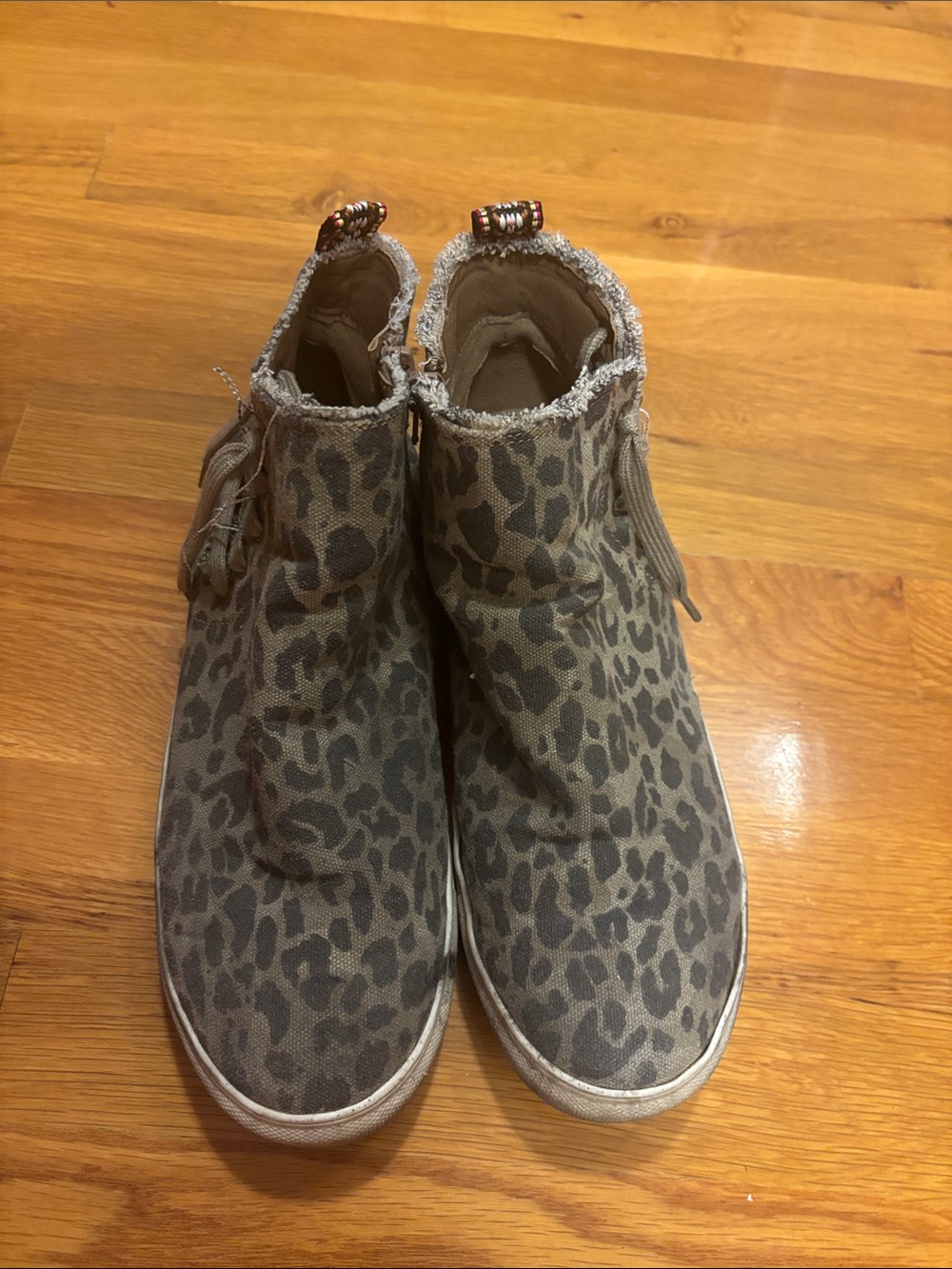 Very G Leopard Print Slip-On Ankle Boots - Taupe/Brown
